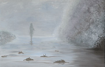 Painting «Misty morning» is a romantic artwork by Julia Ternovskaya