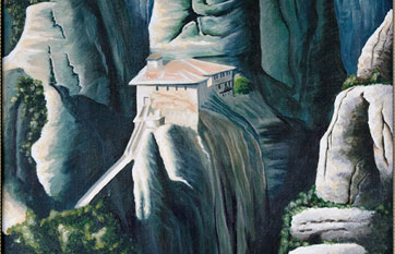 The painting «Monastery» is an open-air landscape of Julia Ternovskaya