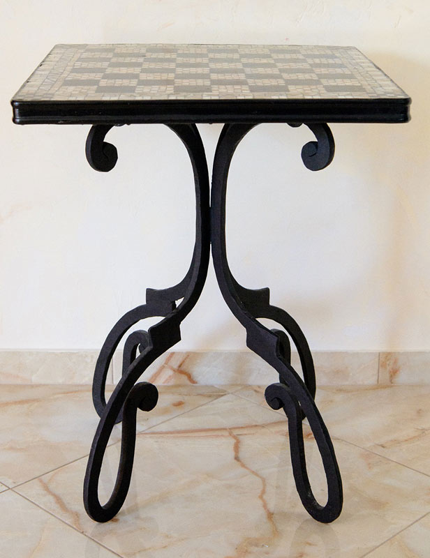 Handmade chess table «Gambit»