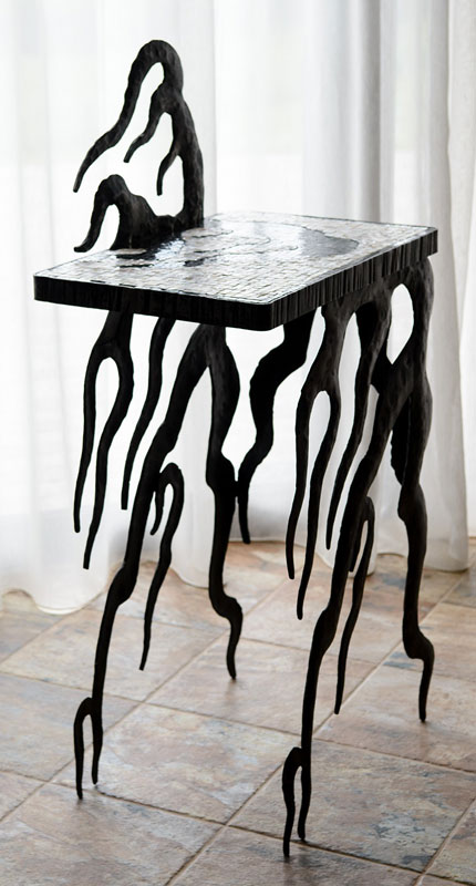 Hand forged table «Flame»