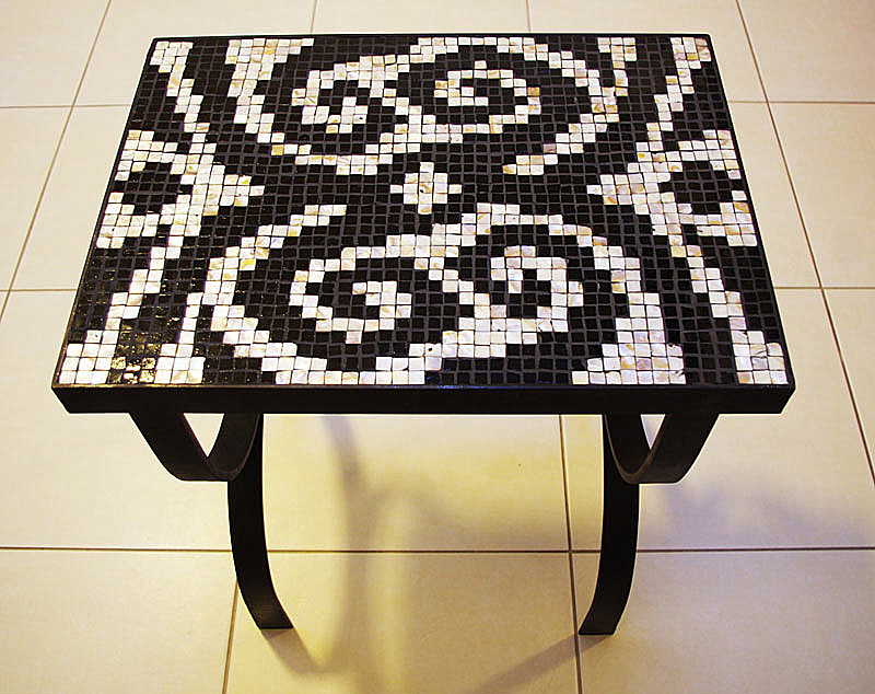 Mosaic side table «Machaon»
