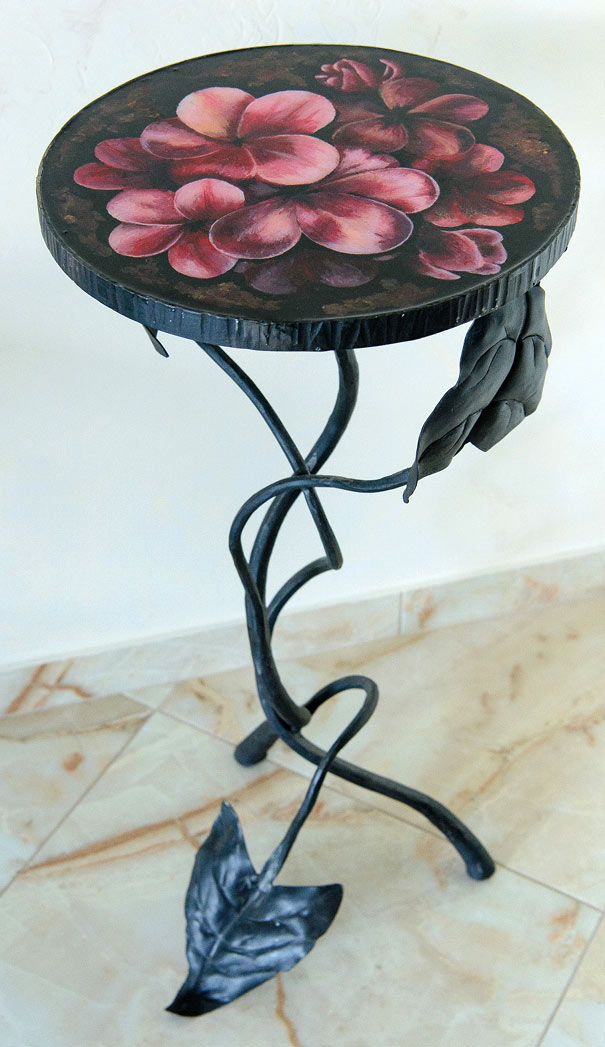 Forged cocktail table